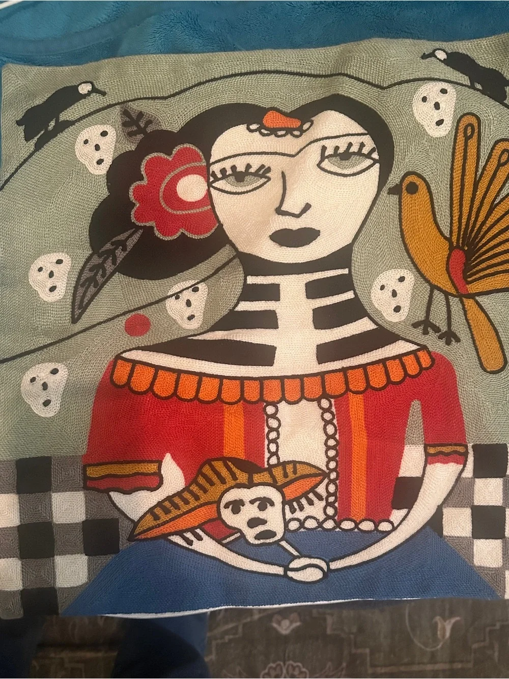 Day of the Dead pillowcase Frida Kahlo